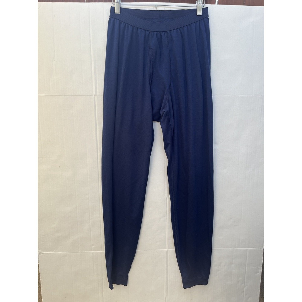 Vtg 90s Patagonia Capilene Mens Medium Spell Out Cuffed Thermal Pants Blue USA